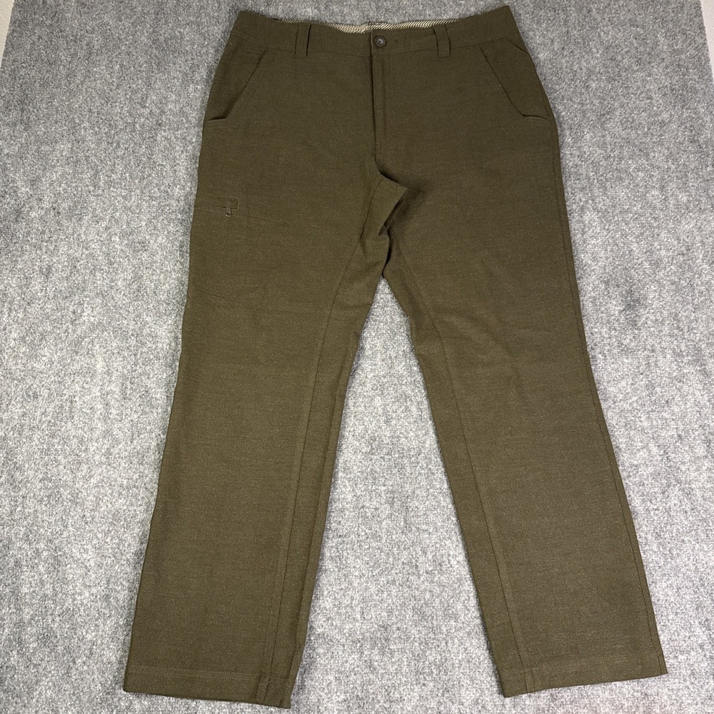 Royal Robbins Men's Townsend Pants 38x32 Olive Stretch Hiking Outdoor Casual